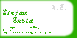 mirjam barta business card